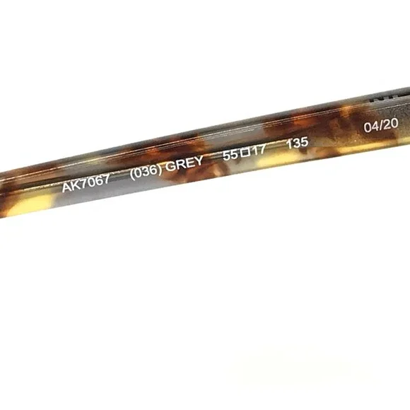 Anne Klein Sunglasses AK7067 036 GREY Tortoise Round Frames with Purple Lenses - Picture 10 of 12